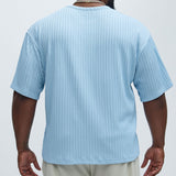 Camiseta Rope Textured Relaxed - Azul Claro
