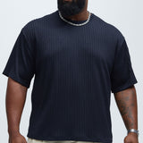 Camiseta Rope Textured Relaxed - Azul Marino