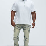 Camisa De Manga Corta Never Give Up Balance - Blanco