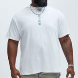 Camisa De Manga Corta Never Give Up Balance - Blanco