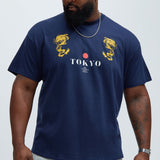 Camisa De Manga Corta Tokyo - Azul Marino