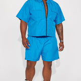 Camisa Lose You Every Time Cropped Short Sleeve - Azul