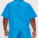 Camisa Lose You Every Time Cropped Short Sleeve - Azul