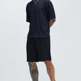 Camiseta Rope Textured Relaxed - Azul Marino