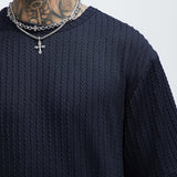 Camiseta Rope Textured Relaxed - Azul Marino