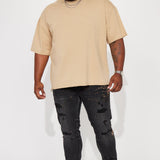 Camisa De Manga Corta I Like How It Looks Oversized Terry - Bronceado