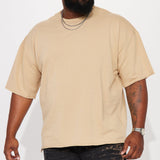 Camisa De Manga Corta I Like How It Looks Oversized Terry - Bronceado