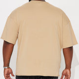 Camisa De Manga Corta I Like How It Looks Oversized Terry - Bronceado