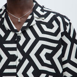Camisa Overlapping - Off White/combo