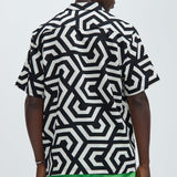 Camisa Overlapping - Off White/combo