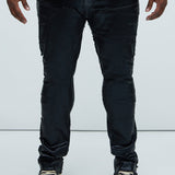 Pantalón Apilado De Pierna Ancha Foil Me Once - Negro