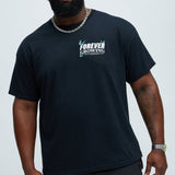 Camisa De Manga Corta Forever Growing - Negro