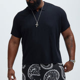 Camisa Polo Cut Ties - Negro