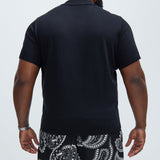 Camisa Polo Cut Ties - Negro