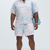Camisa Pastel Floral - Rosa/Combinado