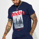 Camisa De Manga Corta London - Azul Marino