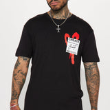 Camisa De Manga Corta Create Love - Negro