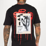 Camisa De Manga Corta Create Love - Negro
