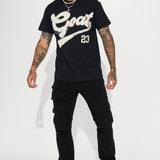Camisa De Manga Corta Baseball Goat - Negro