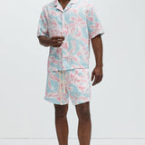 Camisa Pastel Floral - Rosa/Combinado