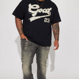 Camisa De Manga Corta Baseball Goat - Negro