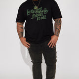 Camisa De Manga Corta Let's Get Away - Negro