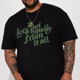 Camisa De Manga Corta Let's Get Away - Negro