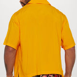Camisa Cubana Relajada Dawson - Naranja