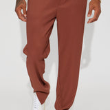 Pantalón Show Up Slim Slit - Chocolate