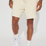 Shorts Check My Bank Statement Knit - Crema