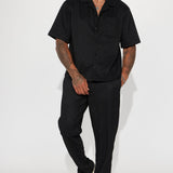 Camisa Show Up Short Sleeve Cuban - Negro