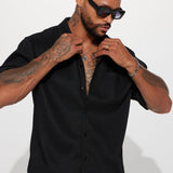 Camisa Show Up Short Sleeve Cuban - Negro