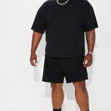 Camisa De Manga Corta I Like How It Looks Oversized Terry - Negro