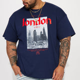 Camisa De Manga Corta London - Azul Marino