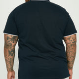 Camisa Polo Shred White And Blue Short Sleeve - Multicolor