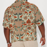 Cree en la camisa floral cubana - menta/multicolor