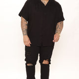 Camisa Top De Manga Corta Dawson - Negro