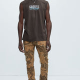 Pantalón Apilado De Pierna Ancha Be Square - Camuflaje