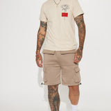 Camisa De Manga Corta Loyalty Love And Care - Gris Pardo