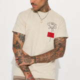 Camisa De Manga Corta Loyalty Love And Care - Gris Pardo