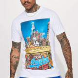 Camisa De Manga Corta LA LA LA - Blanco