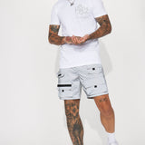 Camisa De Manga Corta Crown Him King - Blanco