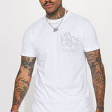 Camisa De Manga Corta Crown Him King - Blanco
