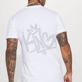 Camisa De Manga Corta Crown Him King - Blanco