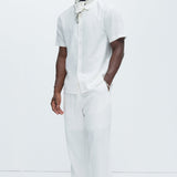 Camisa Abotonada Bahamas Linen Classic - Blanco