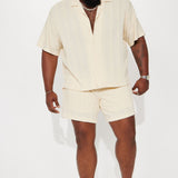 Shorts Check My Bank Statement Knit - Crema