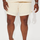 Shorts Check My Bank Statement Knit - Crema