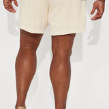 Shorts Check My Bank Statement Knit - Crema