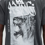 Camisa De Manga Corta Heart Of A King - Negro