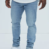 Pantalón De Mezclilla Ghost Skinny - Deslavado Ligero